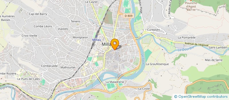 localisation de l'entreprise SARL GINESTY à MILLAU