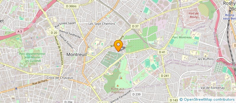 localisation de l'entreprise SARL GINETTE à MONTREUIL
