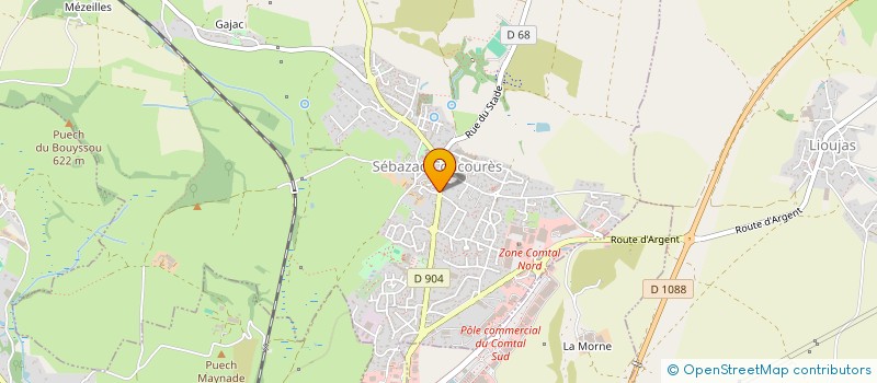 localisation de l'entreprise SARL GINISTY  SEBAZAC-CONCOURES