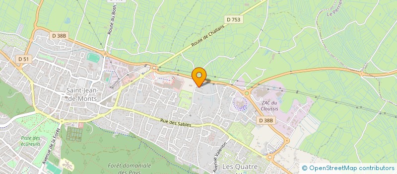 localisation de l'entreprise SARL GLISS OUEST à SAINT-JEAN-DE-MONTS