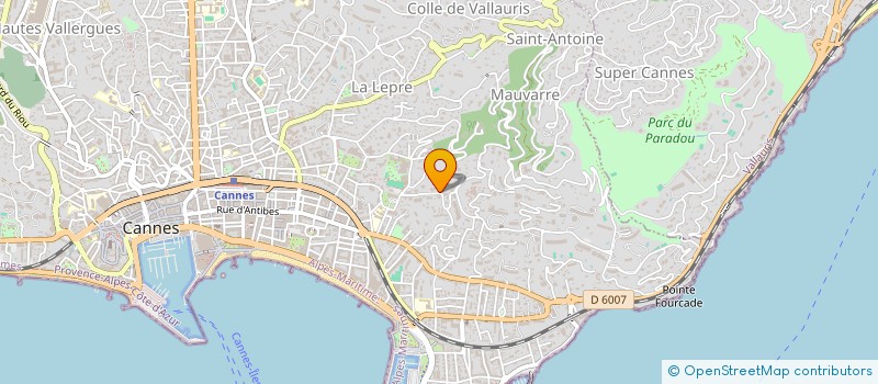 localisation de l'entreprise SARL GLOBETROTTER à CANNES