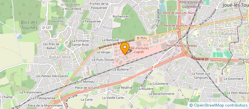 localisation de l'entreprise SARL GLT à JOUE-LES-TOURS