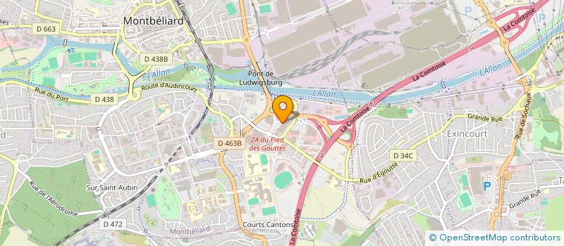 localisation de l'entreprise SARL GMAC  MONTBELIARD