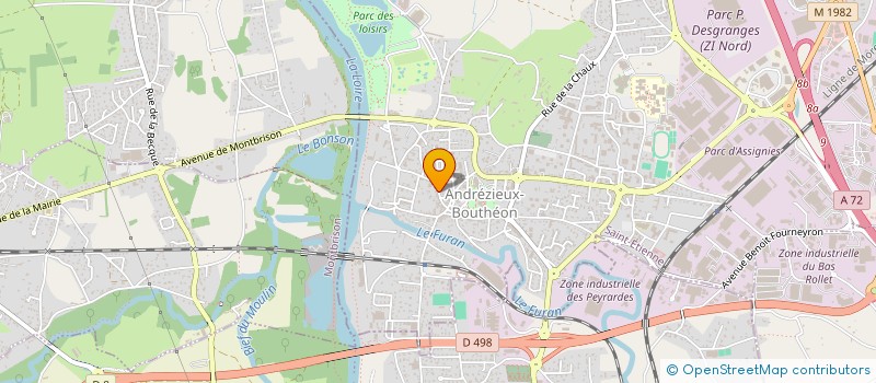 localisation de l'entreprise SARL GMB  ANDREZIEUX-BOUTHEON