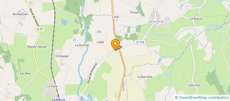 localisation de l'entreprise SARL GOUDIER à LA MEYZE
