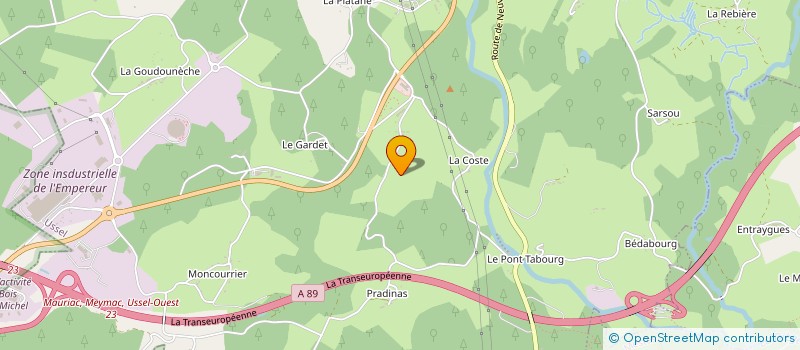 localisation de l'entreprise SARL GOURDIER DE HAUTE CORREZE à USSEL