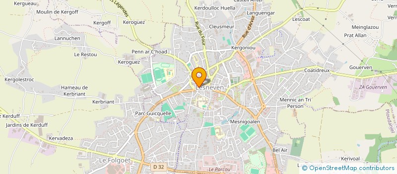 localisation de l'entreprise SARL GOURVELEN  LESNEVEN