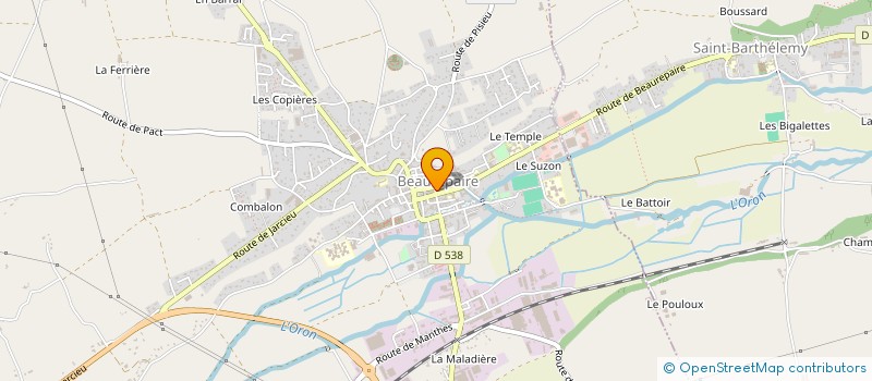 localisation de l'entreprise SARL GRAND ANGLE à BEAUREPAIRE