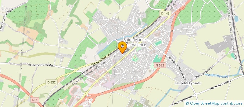 localisation de l'entreprise SARL GRANDJEAN  SAINT-MARCEL-LES-VALENCE