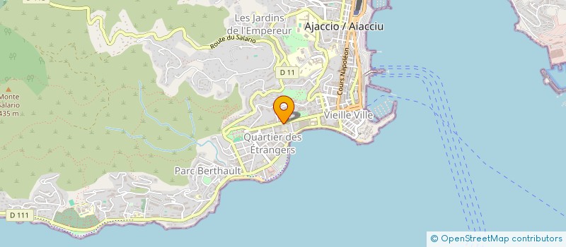 localisation de l'entreprise SARL GRANDVAL COIFFURE à AJACCIO