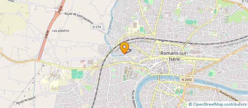 localisation de l'entreprise SARL GRANGEON à ROMANS-SUR-ISERE