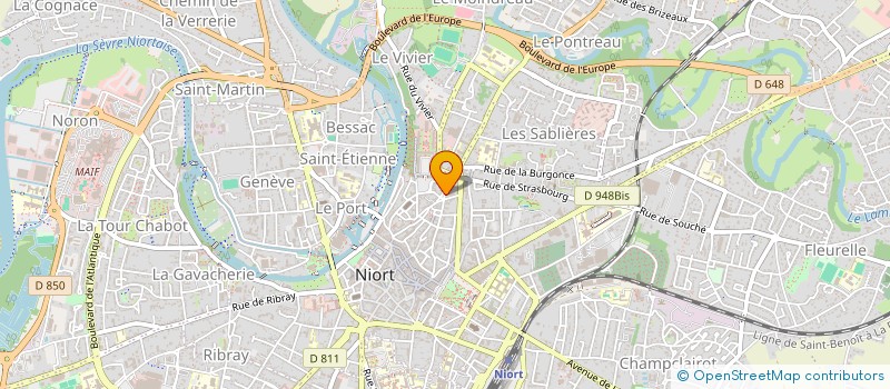 localisation de l'entreprise SARL GRAPHICOM à NIORT