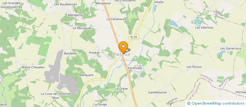 localisation de l'entreprise SARL GRILHE T.P.  PLAISANCE