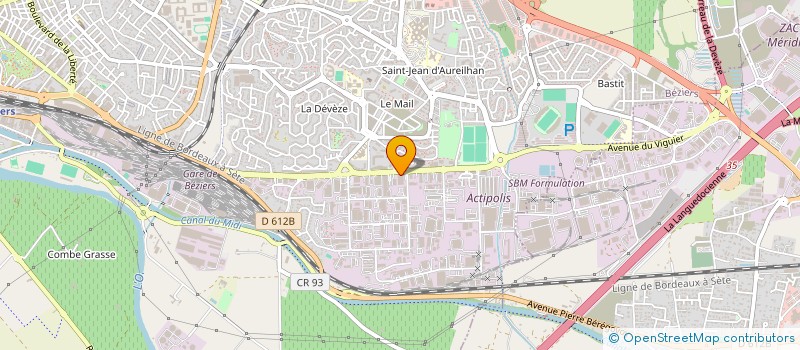 localisation de l'entreprise SARL GROUPE CFI  BEZIERS