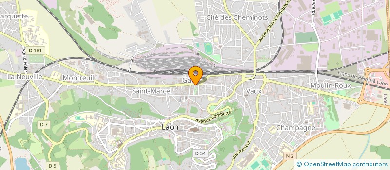localisation de l'entreprise SARL GROUPE INGENIERIE PICARDIE à LAON