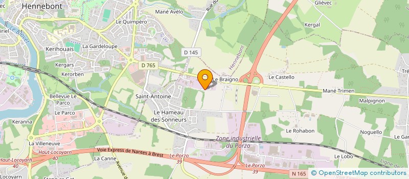 localisation de l'entreprise SARL GROUPE SAVI  KERVIGNAC