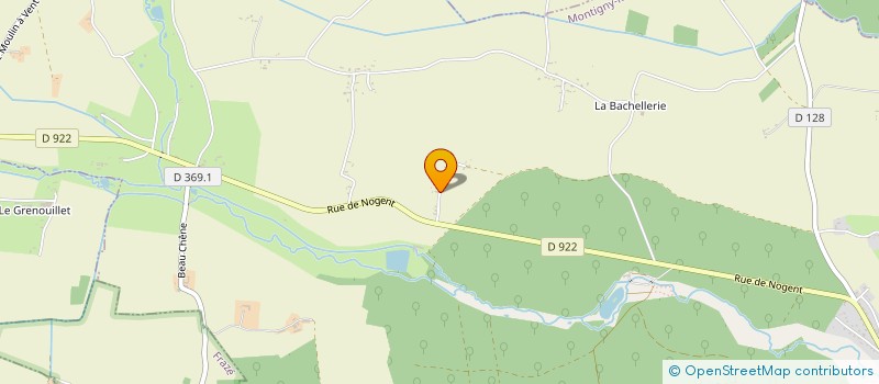 localisation de l'entreprise SARL GSI - VISION (GARDIENNAGE SURVEILLANCE INTERVENTION) à MONTIGNY LE CHARTIF