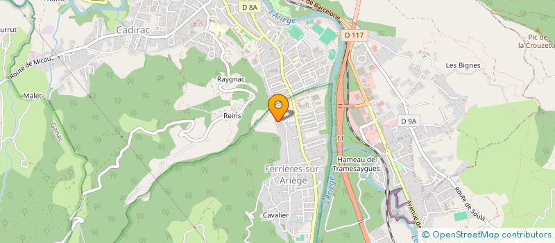 localisation de l'entreprise SARL GUERFI ET CIE à FERRIERES-SUR-ARIEGE