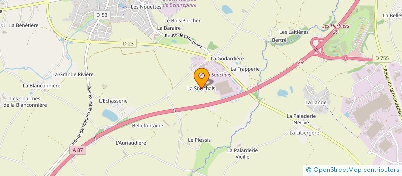 localisation de l'entreprise SARL GUERIN BREMAUD à BEAUREPAIRE