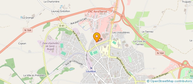localisation de l'entreprise SARL GUEZO GOULWEN à LOUDEAC