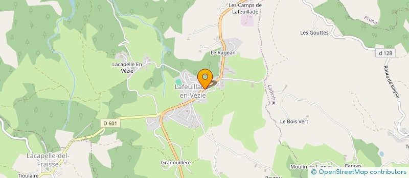 localisation de l'entreprise SARL GUIBERT CHARCUTERIE ET VIANDE EN CHATAIGNERAIE à LAFEUILLADE-EN-VEZIE