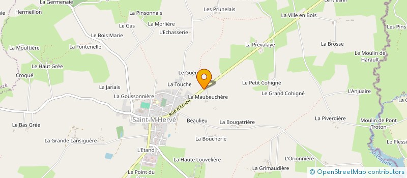 localisation de l'entreprise SARL GUILLOUX GAETAN à SAINT-M'HERVE