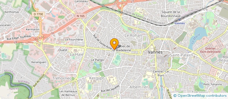 localisation de l'entreprise SARL GUIOLET BELBEOC'H ARCHITECTES à VANNES