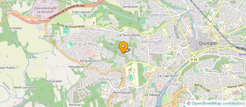 localisation de l'entreprise SARL GUN  QUIMPER