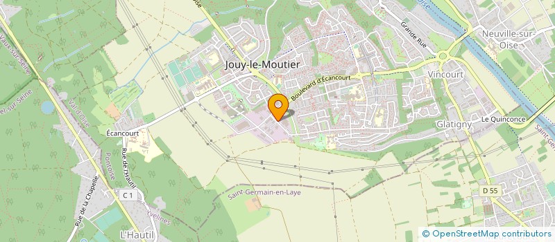 localisation de l'entreprise SARL GUSTE DISTRIBUTION  JOUY-LE-MOUTIER