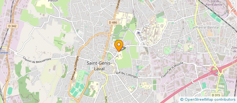 localisation de l'entreprise SARL GUTENBERG à SAINT-GENIS-LAVAL