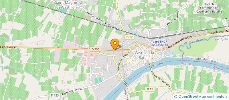 localisation de l'entreprise SARL GUY GAUTHIER ET CIE  SAINT-MAGNE-DE-CASTILLON