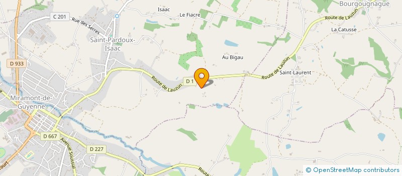 localisation de l'entreprise SARL GUYENNE CONSTRUCTION  SAINT-PARDOUX-ISAAC