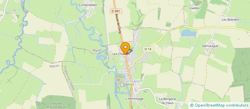 localisation de l'entreprise SARL GUYOT  CORMATIN