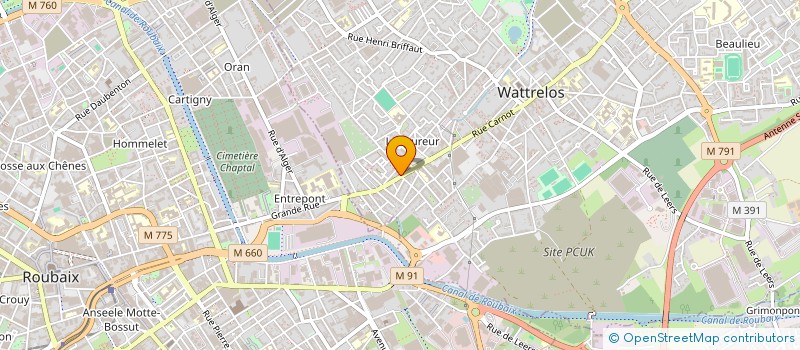 localisation de l'entreprise SARL H B  WATTRELOS