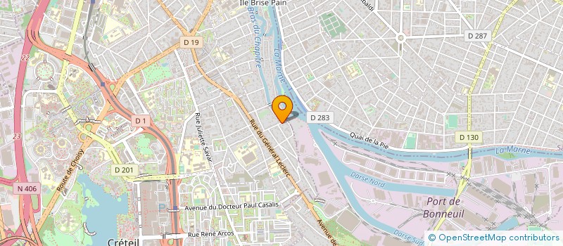 localisation de l'entreprise SARL H.D.M.  CRETEIL