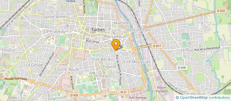 localisation de l'entreprise SARL H ET S  TARBES