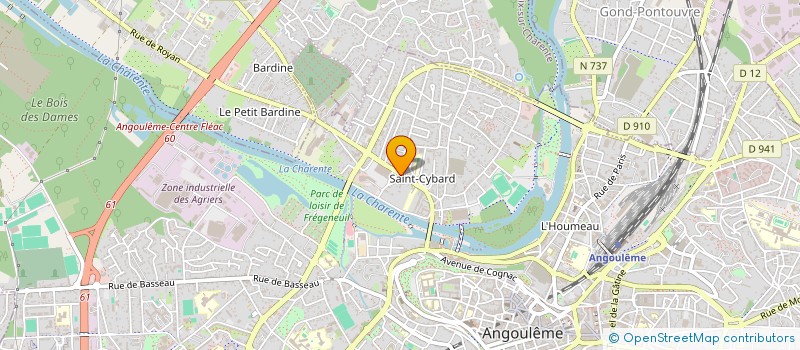 localisation de l'entreprise SARL H ET W à ANGOULEME