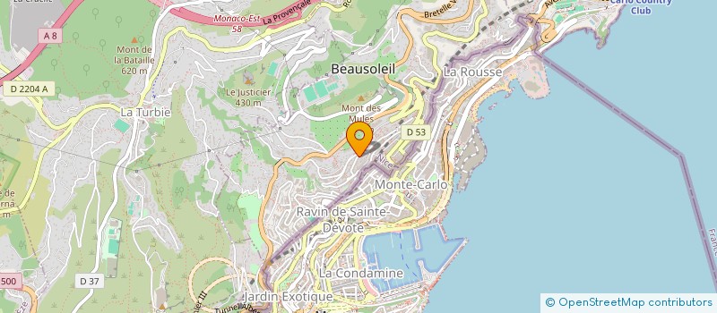 localisation de l'entreprise SARL H.S.B. à BEAUSOLEIL