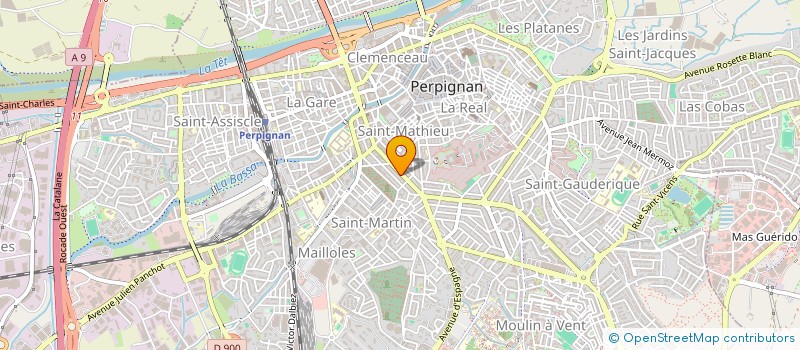localisation de l'entreprise SARL H.S.R.  PERPIGNAN