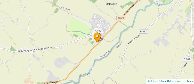 localisation de l'entreprise SARL HALLE AU TRACT  SAUVETERRE