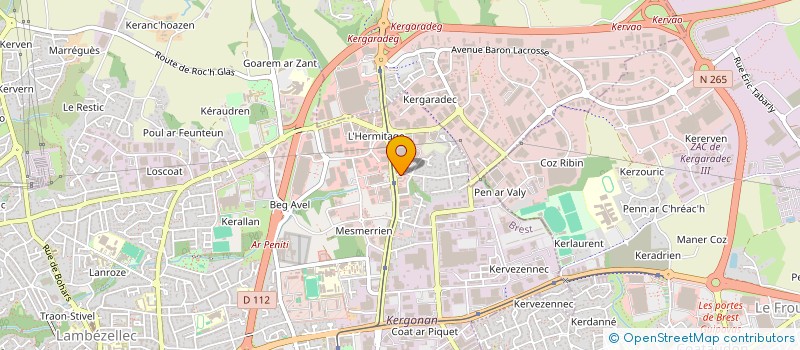 localisation de l'entreprise SARL HBC à BREST