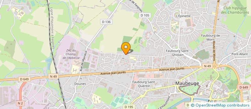 localisation de l'entreprise SARL HBTP à MAUBEUGE