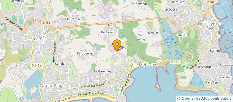 localisation de l'entreprise SARL HELLEC  CARNAC