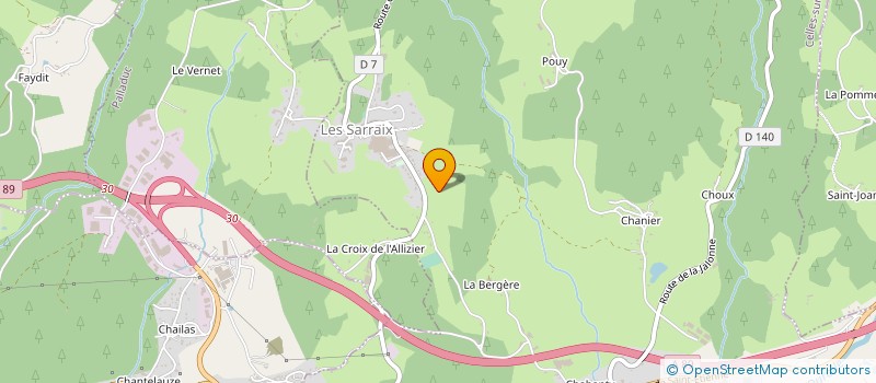 localisation de l'entreprise SARL HENRI LAFAY à ARCONSAT