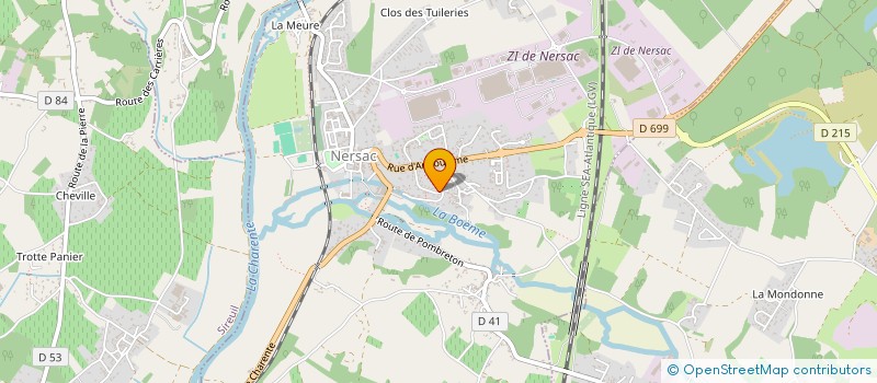 localisation de l'entreprise SARL HERAUD TRANSEUROPE  NERSAC