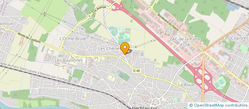 localisation de l'entreprise SARL HERBLAY GARAGE à GENNEVILLIERS