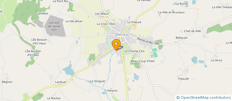 localisation de l'entreprise SARL HERVE PAYSAGE  MENEAC