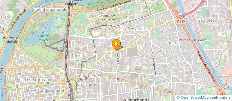 localisation de l'entreprise SARL HFM  VILLEURBANNE