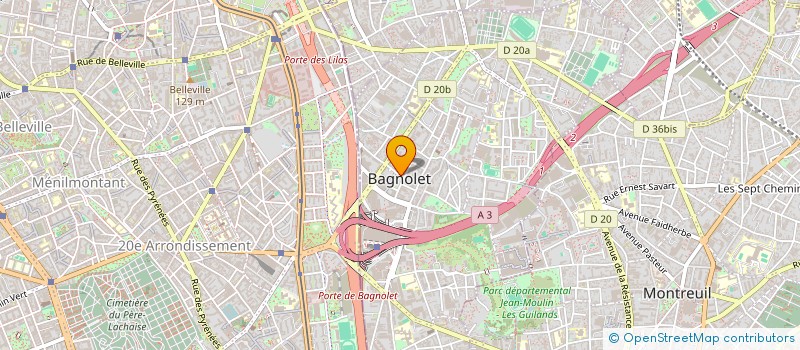 localisation de l'entreprise SARL HI-TECH OPTIQUE à BAGNOLET