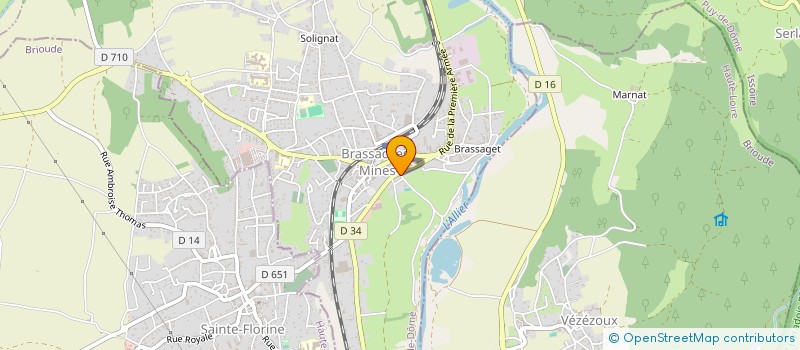 localisation de l'entreprise SARL HIPPO-LAV  BRASSAC-LES-MINES